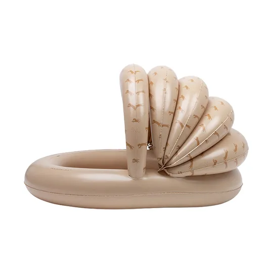 Swim Essentials Beige Luipaard Kinderzwembad Met Zonnescherm- Ø100 cm