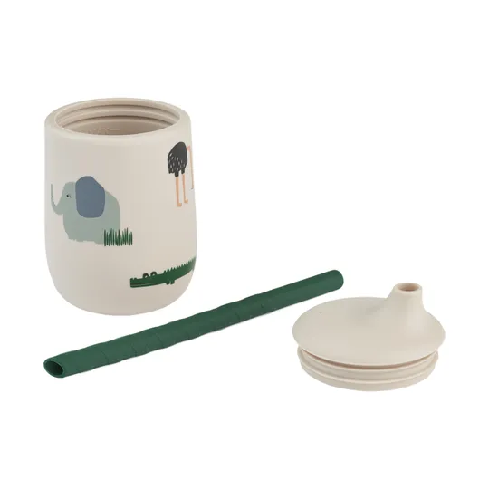 Liewood Ellis Trinkbecher mit Strohhalm - Safari Sandy Mix