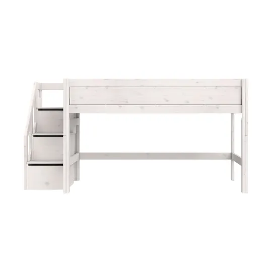 Life Time Deluxe Halbhochbett - 120 cm - Mit Treppenschrank