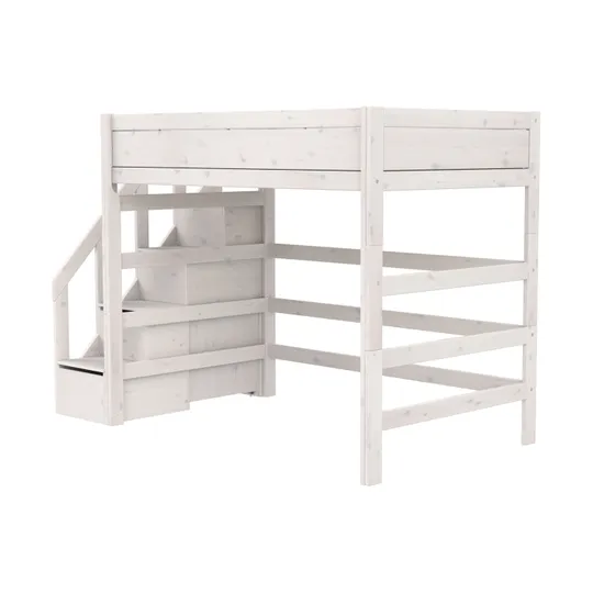 Life Time Hochbett Deluxe - 177 cm - 120 cm - Mit Treppenschrank