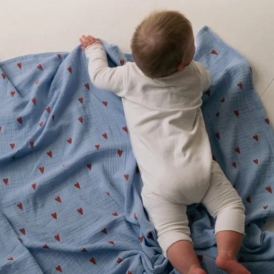 Studio Noos Swaddle - Hearts - 120x120 cm