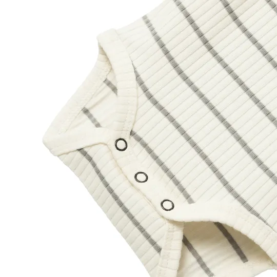 Lil' Atelier Romper - Gestreept - Coconut Milk