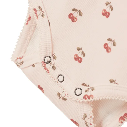 Lil' Atelier Cherry Romper - Silver Peony