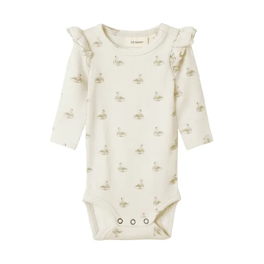 Lil' Atelier Swan Romper - Pastel Parchment