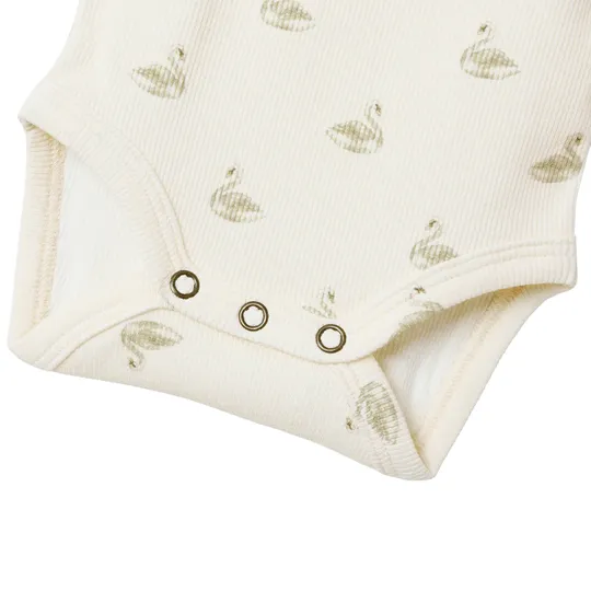 Lil' Atelier Swan Romper - Pastel Parchment