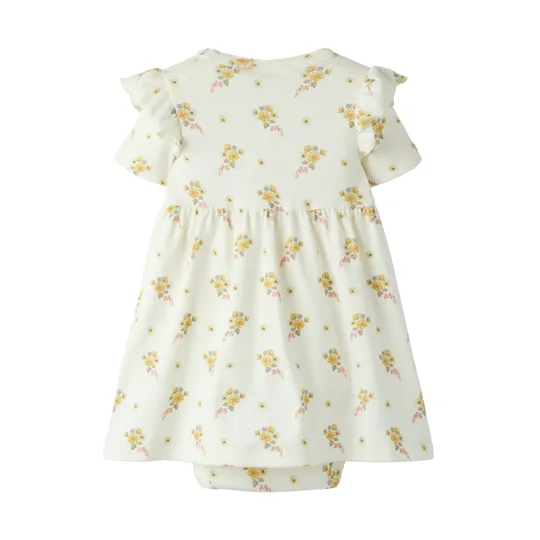 Lil' Atelier Coconut Milk Jurkje - Maat 56 - Flower