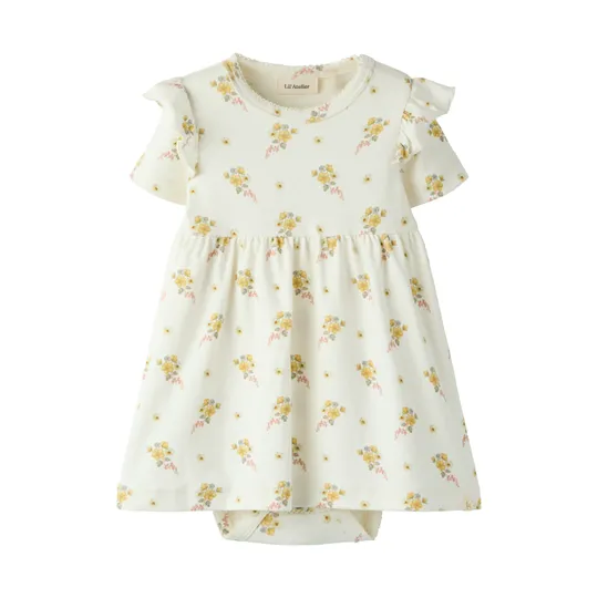 Lil' Atelier Coconut Milk Jurkje - Maat 56 - Flower