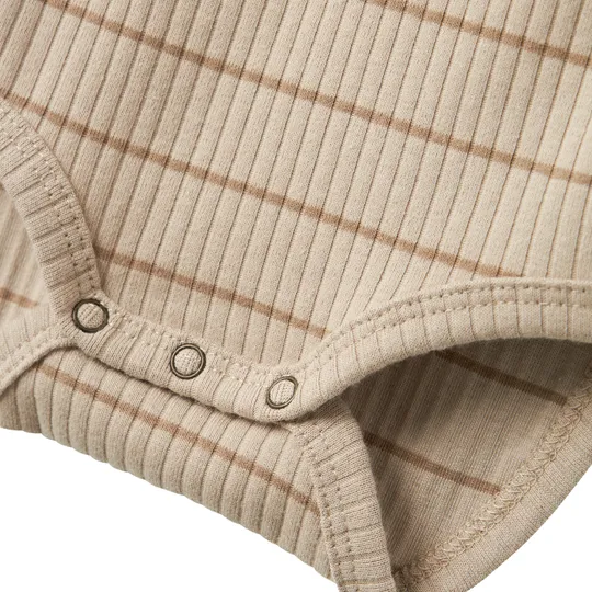 Lil' Atelier Gestreifter Babybody - Pure Cashmere