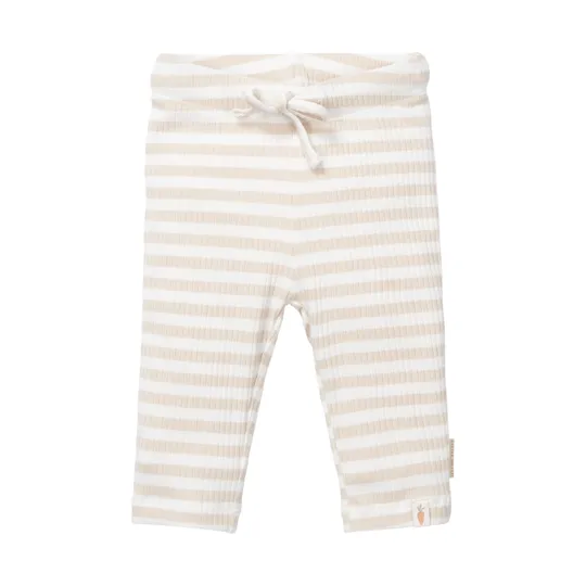 Little Dutch Stripe Hose – Sand / Weiß