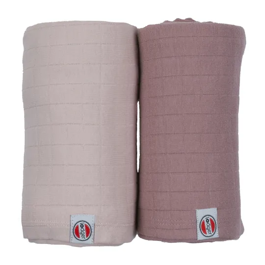 Lodger Hydrophiles Tuch - 2 Stück - 110 x 110 cm - Powder / Rose