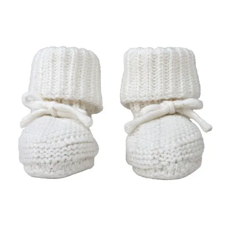 Lodger Knit Slofjes - 0-6 mnd - Cloud Dancer