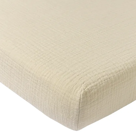 Meyco Baby Hydrophiles Spannbettlaken Juniorbett - Uni - Soft Sand - 70x140 cm