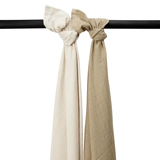 Meyco Swaddle Wickeltuch - 2er - Pack- 120x120 cm