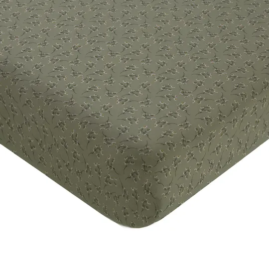 Mies & Co Daisies Spannbettlaken - 60 x 120 / 70 x 140 cm - Teagreen