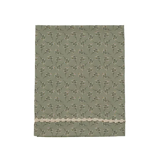 Mies & Co Daisies Wiegenlaken - 80 x 100 cm - Teagreen