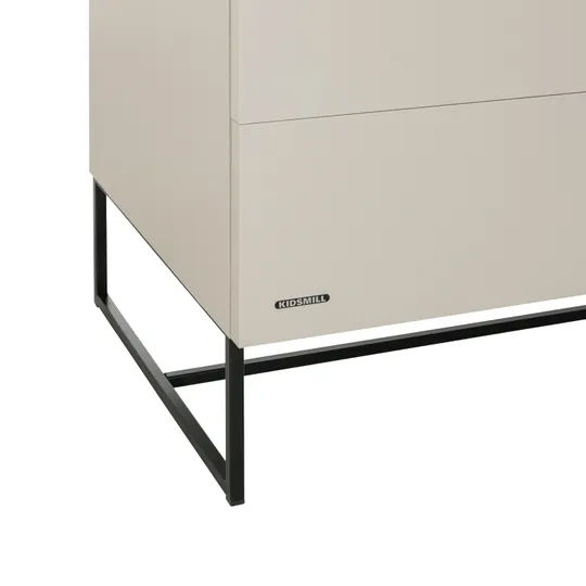 Kidsmill Intense II Kommode 3S Matt Oatmeal - Schwarz - Matt Oatmeal