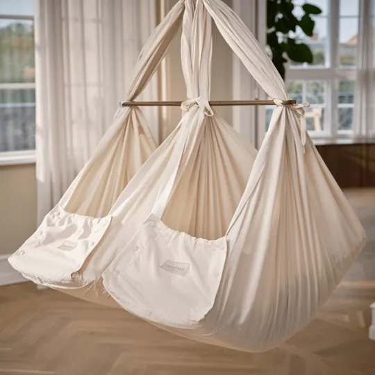 Moonboon Organic Zwillingsbabyhängematte - Nature
