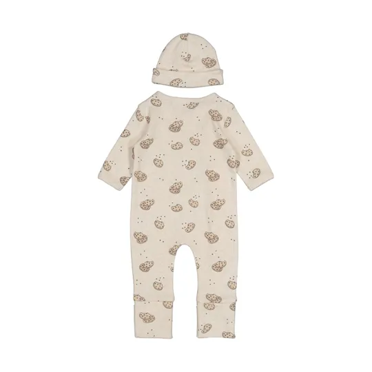 Feetje Geschenkset 1-delig pak + muts - Offwhite Melange