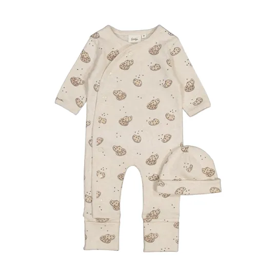 Feetje Geschenkset 1-delig pak + muts - Offwhite Melange