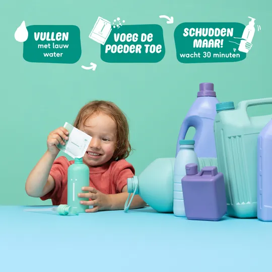 Naïf Pump Bottle + Shampoo Navulpoeder 