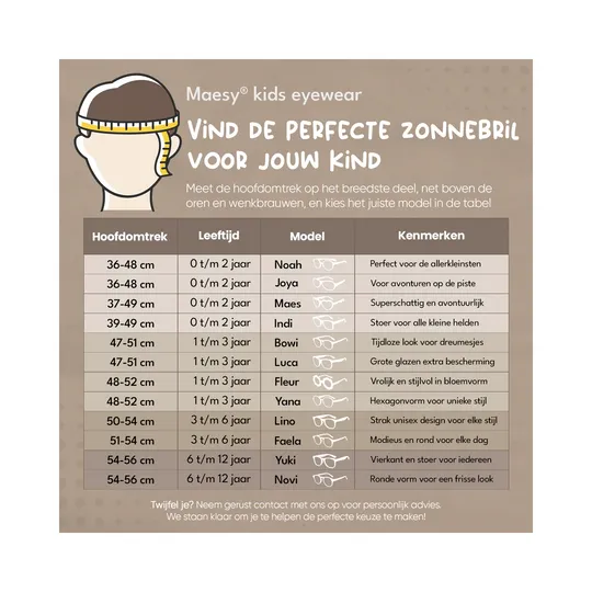 Maesy Kleinkinder und Vorschulkinder Sonnenbrille - Bowi - 1 bis 3 Jahre