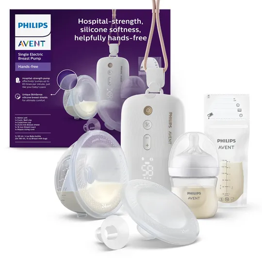 Philips Avent Milchpumpe - Handsfree Einseitig + Milchaufbewahrungsbeutel