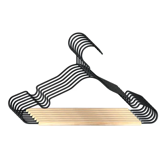 Puck Kledinghanger Metaal/Hout - Set van 6