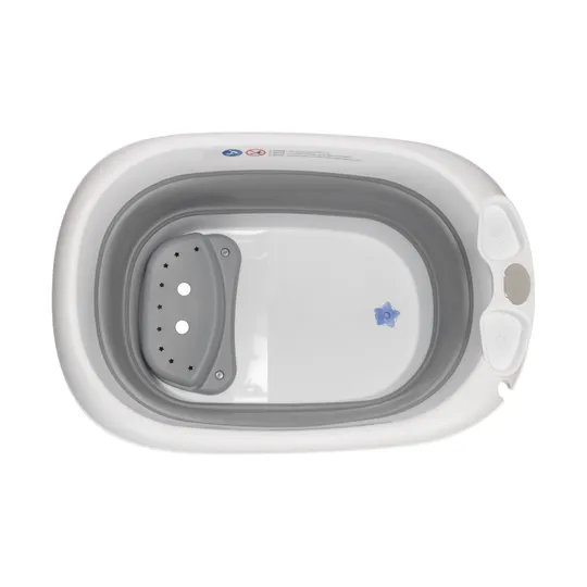Puck Faltbare Badewanne II - Weiß/ Grau