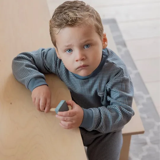 Feetje Waffel Pyjama Eisblau