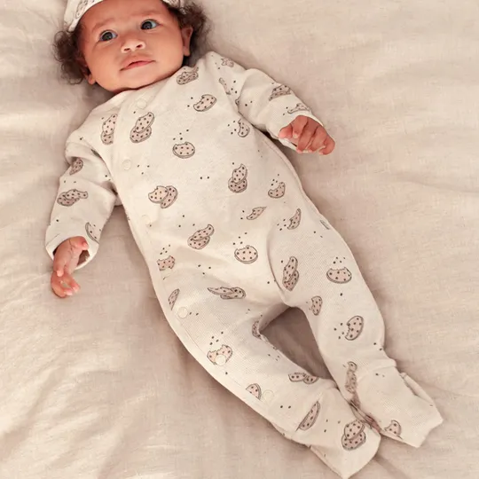 Feetje Geschenkset 1-delig pak + muts - Offwhite Melange