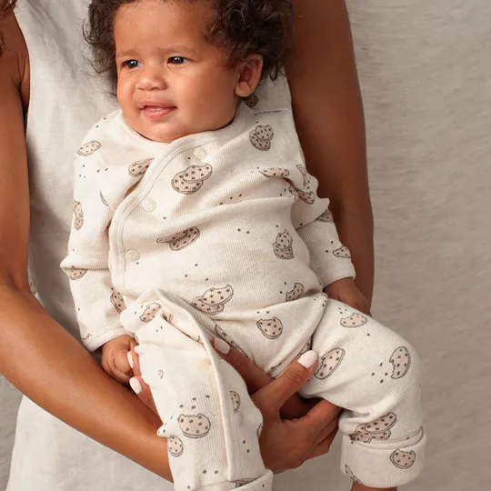 Feetje Geschenkset 1-delig pak + muts - Offwhite Melange