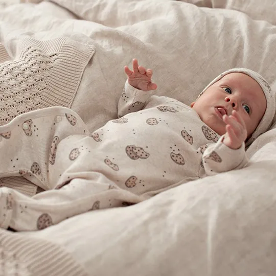 Feetje Geschenkset 1-delig pak + muts - Offwhite Melange