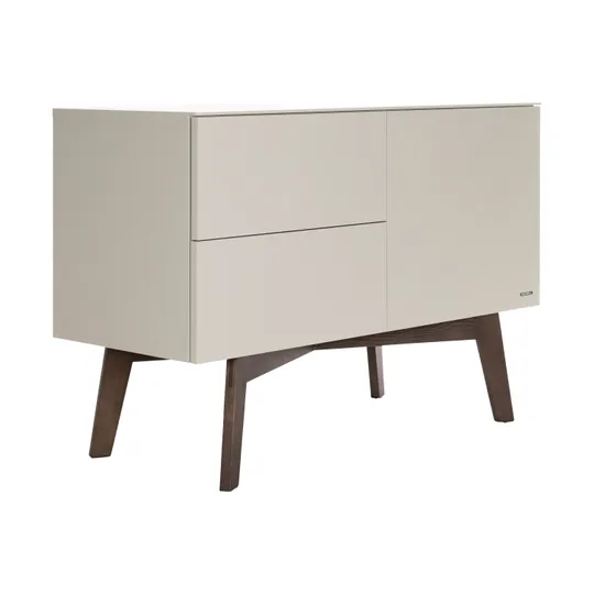Kidsmill Sixties Babykamer Oatmeal / Walnoot | Commode + Kast 2-Deurs