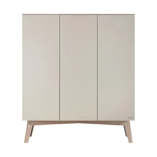 Kidsmill Sixties Kledingkast - 3-Deurs - Oatmeal / Eiken