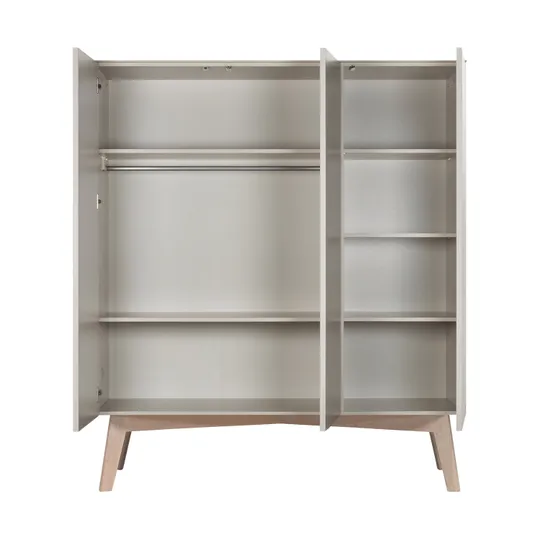 Kidsmill Sixties Kledingkast - 3-Deurs - Oatmeal / Eiken