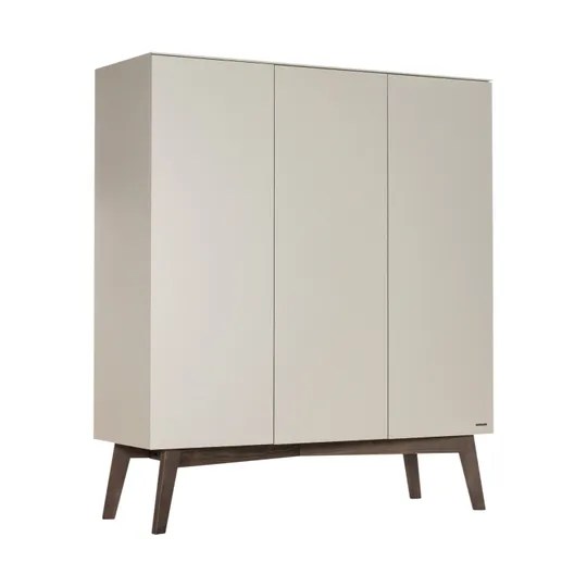 Kidsmill Sixties Kledingkast 3-deurs Oatmeal / Walnoot