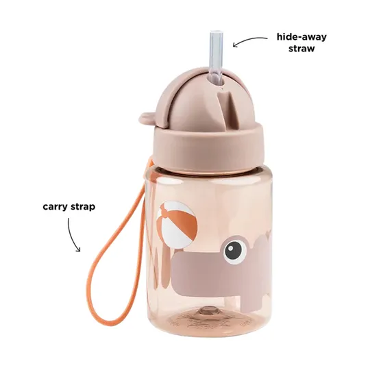 Done By Deer Trinkflasche mit Strohhalm – Tiny Farm 