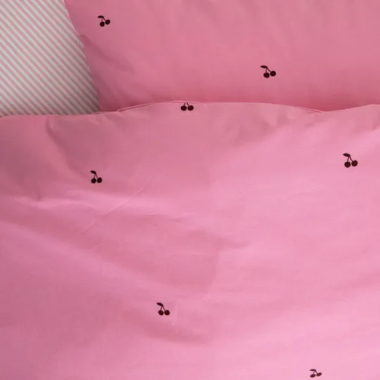 Studio Ditte Bettbezug Kirschen - 140 x 220 cm - Rosa