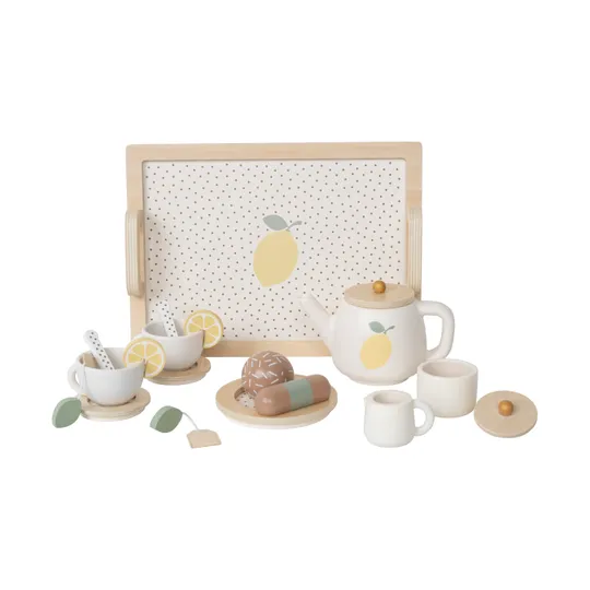 Jabadabado Houten Theeservies - Afternoon Tea - Lemon