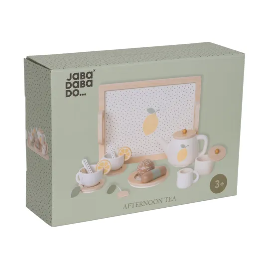 Jabadabado Houten Theeservies - Afternoon Tea - Lemon