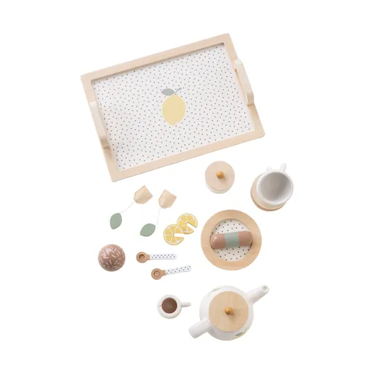 Jabadabado Houten Theeservies - Afternoon Tea - Lemon