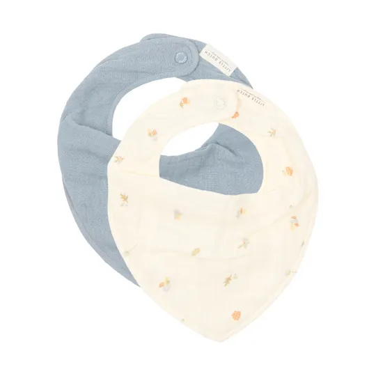 Little Dutch Bandana Slab Hydrofiel - Set van 2 - Forest Treasures & Denim Blue