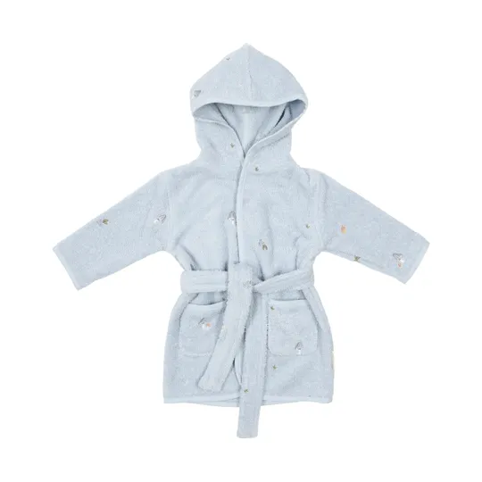 Little Dutch Badjas Geborduurd - Maat 98/104 - Blue