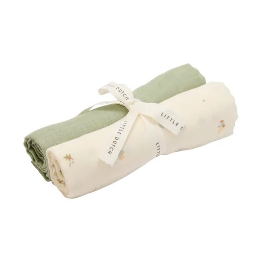 Little Dutch Hydrophile Tücher - Forest Treasures & Sage - 70x70 cm