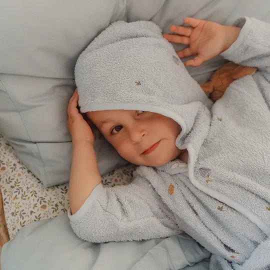 Little Dutch Badjas Geborduurd - Maat 98/104 - Blue