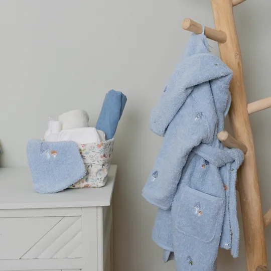 Little Dutch Badjas Geborduurd - Maat 98/104 - Blue