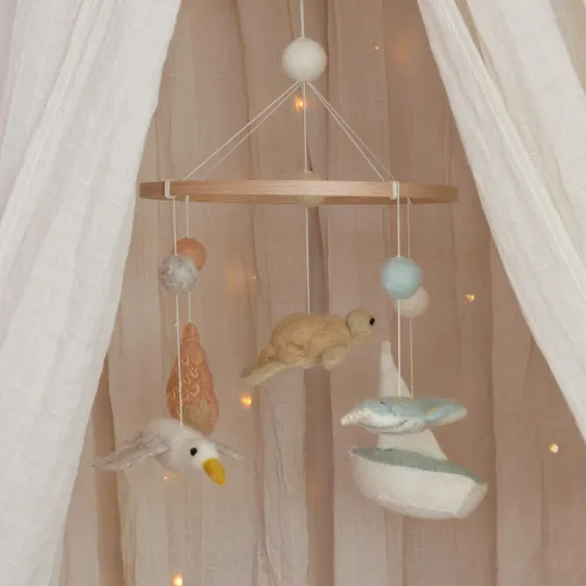 Baby Bello Laufstallmobile - Tiny Sailor - Natur