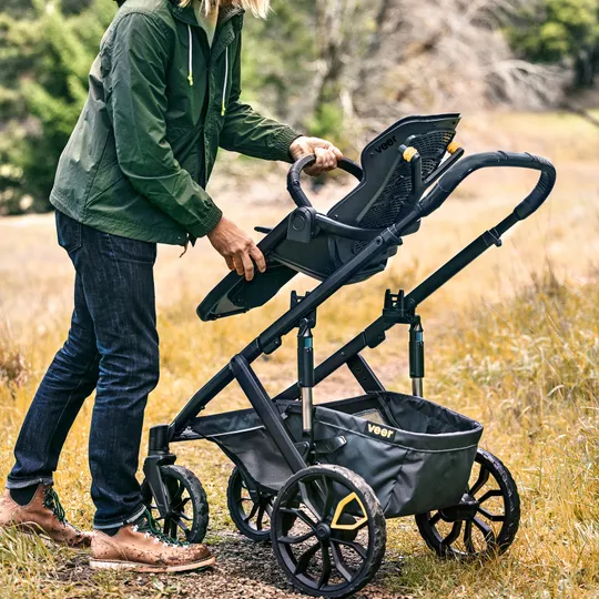 VEER Switchback & Roll Kinderwagen 2-in-1 – Dunkelgrau / Schwarz