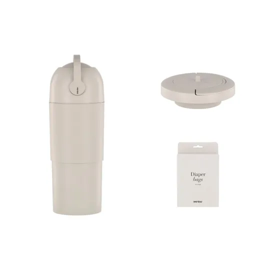 We-Too Teleskop Windeleimer - Oatmeal | Deckel | Windeleimerbeutel