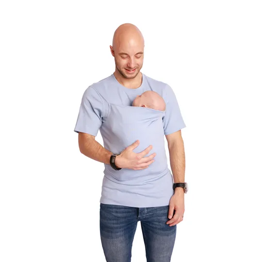 Womboo Buidelshirt - Man - Maat XXL - Lichtblauw